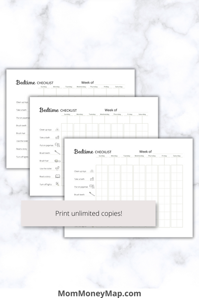 Bedtime Checklist.pdf Kids Bedtime Checklist Printable PDF for 2 Children Night Routine – Mom ...