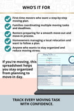 interactive moving checklist spreadsheet xls
