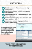 Movers Checklist Google Sheets Spreadsheet