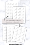 guided multiplication worksheets printable