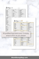 master grocery inventory list printable
