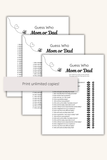 baby shower activity printable pdf