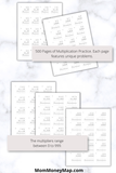 step by step long multiplication worksheets