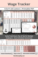 wage tracker spreadsheet