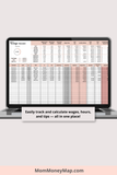 excel wage tracker template
