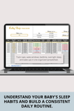 infant sleep schedule and wake window tracker Google Sheets
