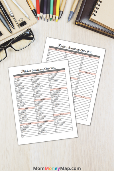 Empty Kitchen Utensils Inventory Chart.pdf Kitchen Inventory Checklist Printable PDF – Organize Your Pantry – Mom ...