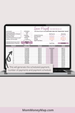 budget and debt payoff Google Sheets template
