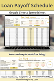 loan payoff schedule Google Sheets template