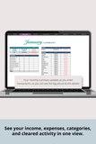 iPad compatible checkbook register monthly summary Numbers