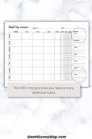 Monthly Meal Prep Planner Printable