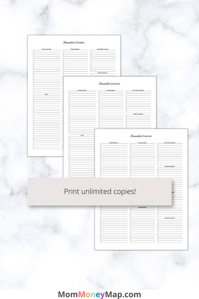 Minimalist Checklist Printable PDF – Simplify Your Life Guide – Mom ...