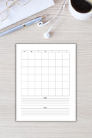 Monthly planner printable