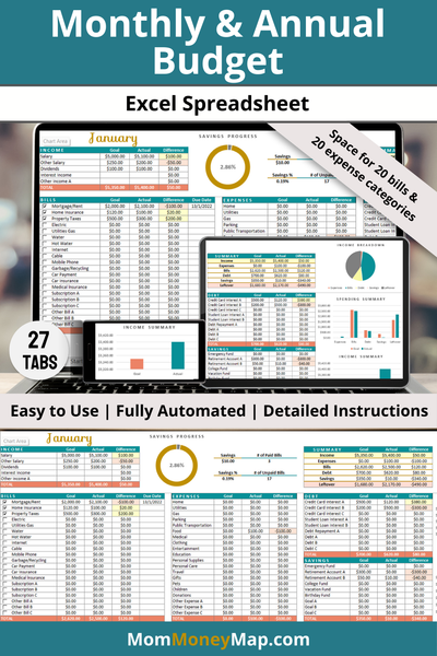 monthly budget spreadsheet template