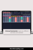 annual financial planner spreadsheet excel