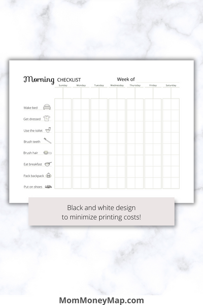 Visual Morning Checklist.pdf Kids Morning Checklist Printable PDF for 2 Children Daily Routine – Mom ...