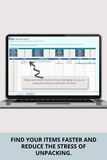 moving packing inventory template