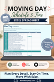 moving day schedule template excel