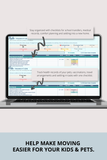 all phases moving planner Google Sheets template