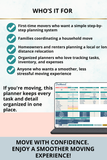 beginner friendly moving planner Excel spreadsheet