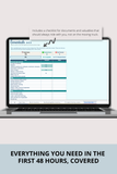 room packing organizer spreadsheet