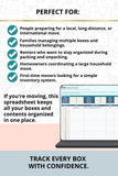 moving box label template excel