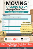 moving packing planner excel template