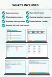 moving packing list organizer excel download