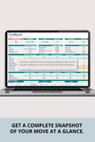 moving planner with task tracker and timeline Google Sheets