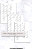 math multiplication worksheets printable bundle