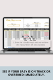 newborn daily routine and sleep log Google Sheets template
