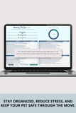 pet immunization record and moving tracker spreadsheet