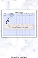 Piano Lesson Log Printable