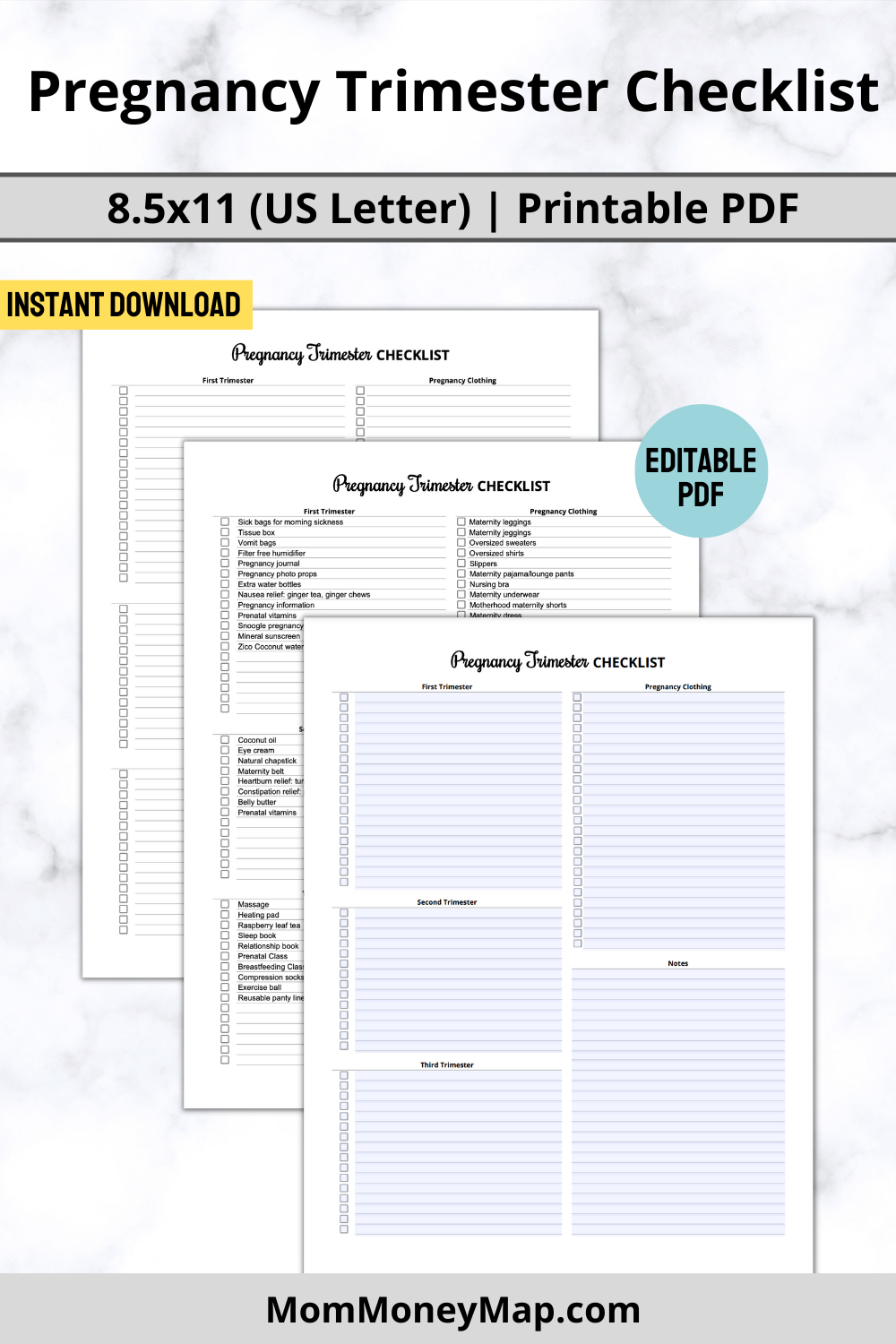 Pregnancy Trimester Checklist Printable PDF – Mom Money Map pregnancy-trimester-checklist-printable-pdf-mom-money-map