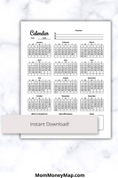 blank 2025 calendar printable pdf