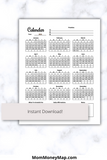 blank 2025 calendar printable pdf