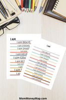 Affirmations for Kids Printable