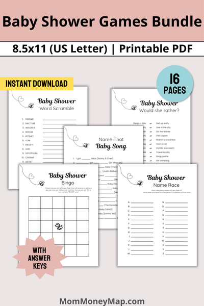 Baby shower games printable