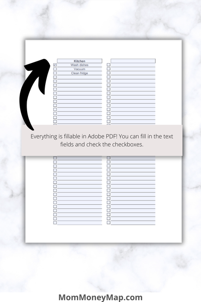 Checklist Rows Blank Checklist Printable PDF – 2 Columns, 40 Rows for Organization ...