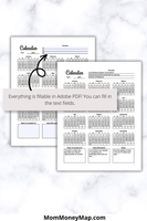 2025 monthly calendar printable pdf