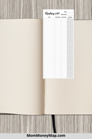 Printable reading list bookmark to keep track of books