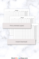 Reading Log Printable PDF Mom Money Map