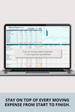 house shifting budget tracker excel with packing costs
