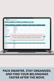 interactive packing planner excel sheet template