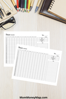 Printable bath tracker for stress relief