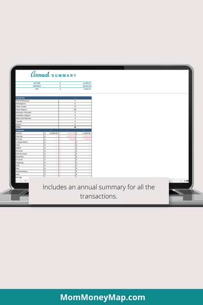 Bank Spreadsheets In Excel Simple Bank Transactions Register Excel Spreadsheet for Budgeting – Mom ...