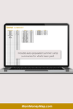 parent summer planning spreadsheet