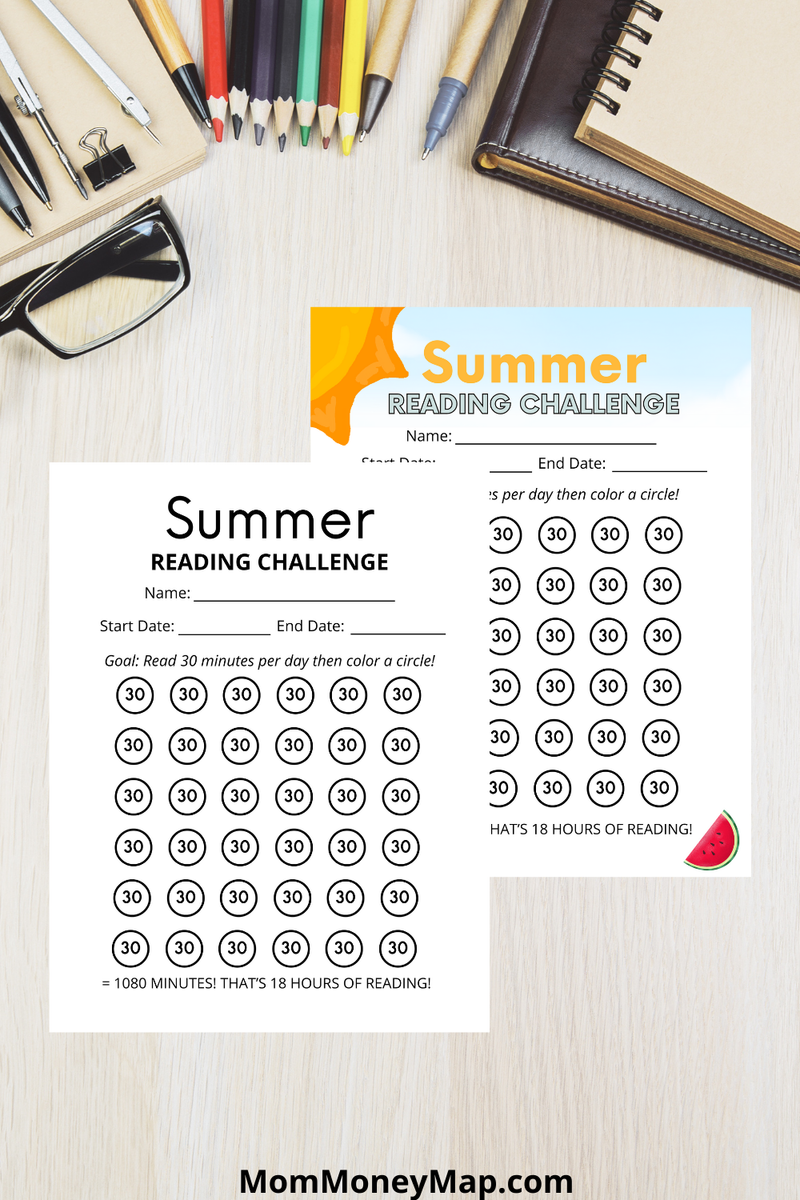 Summer Reading Challenge Printable PDF for Kids & Students – Mom Money Map