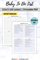 To do list hot sale for new baby