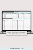 vacation planner google sheets sky blue